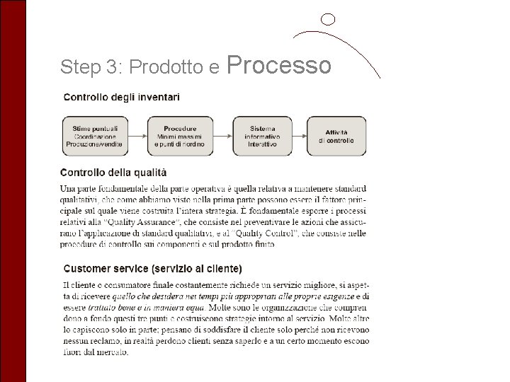 Step 3: Prodotto e Processo 