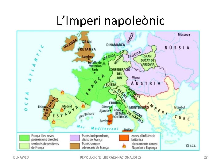 L’Imperi napoleònic BUXAWEB REVOLUCIONS LIBERALS-NACIONALISTES 28 
