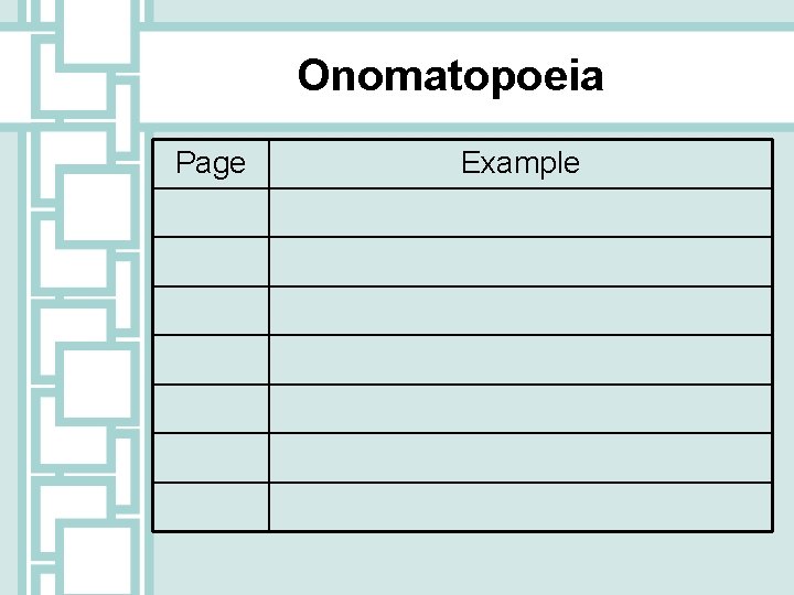 Onomatopoeia Page Example 