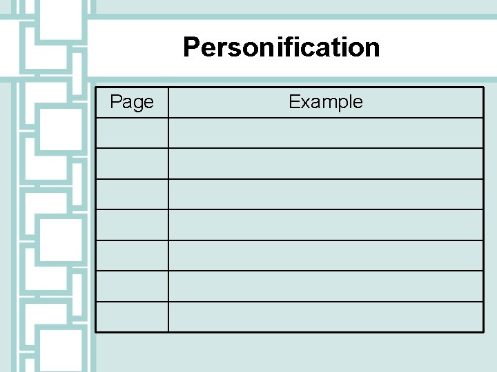 Personification Page Example 