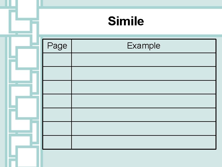 Simile Page Example 