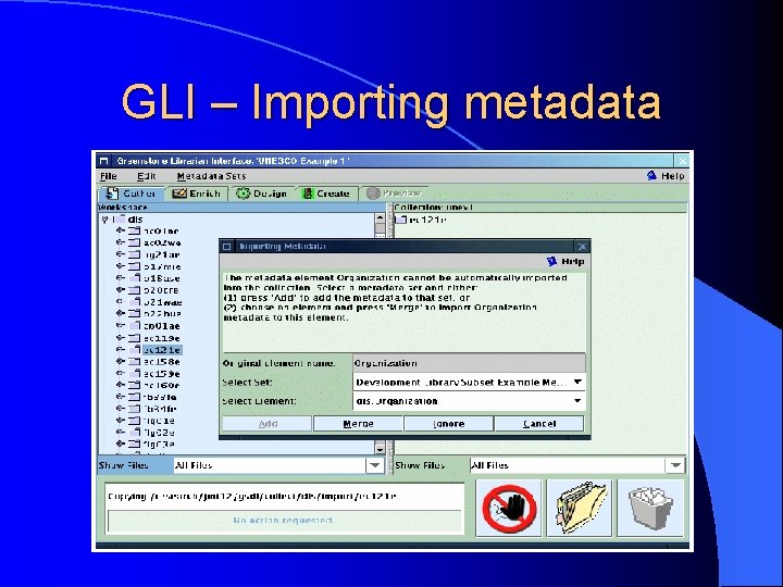 GLI – Importing metadata 