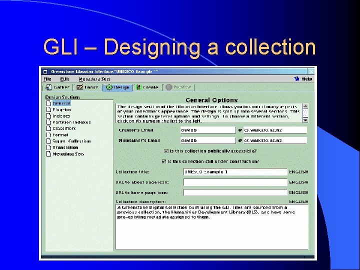 GLI – Designing a collection 