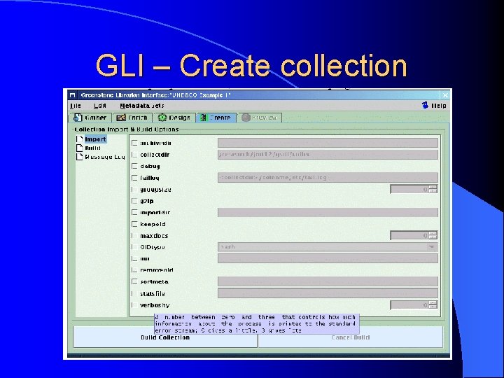 GLI – Create collection 