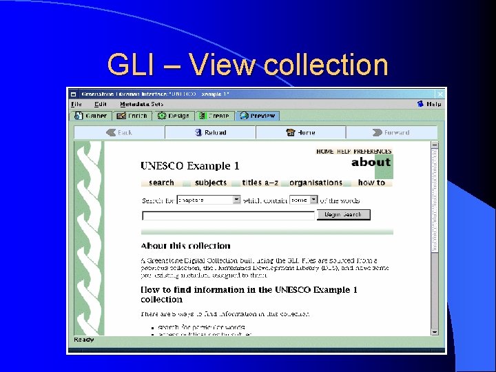 GLI – View collection 