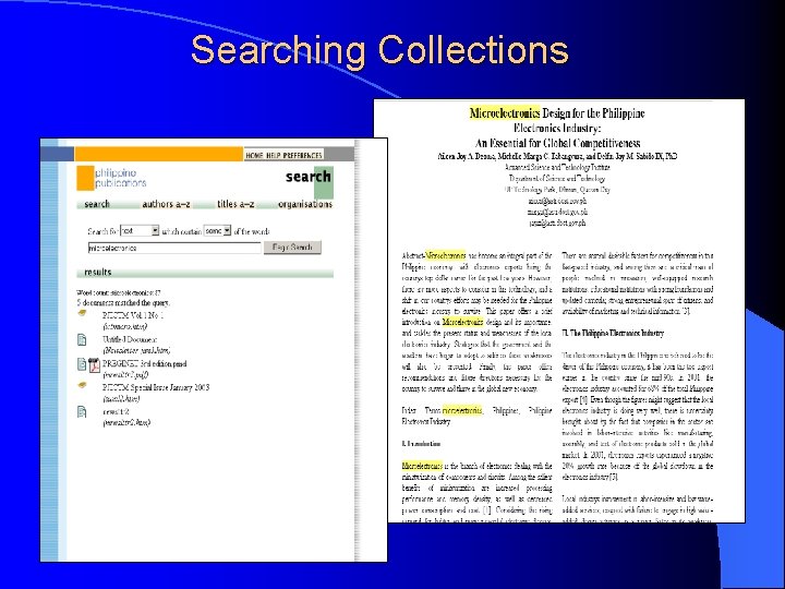 Searching Collections 