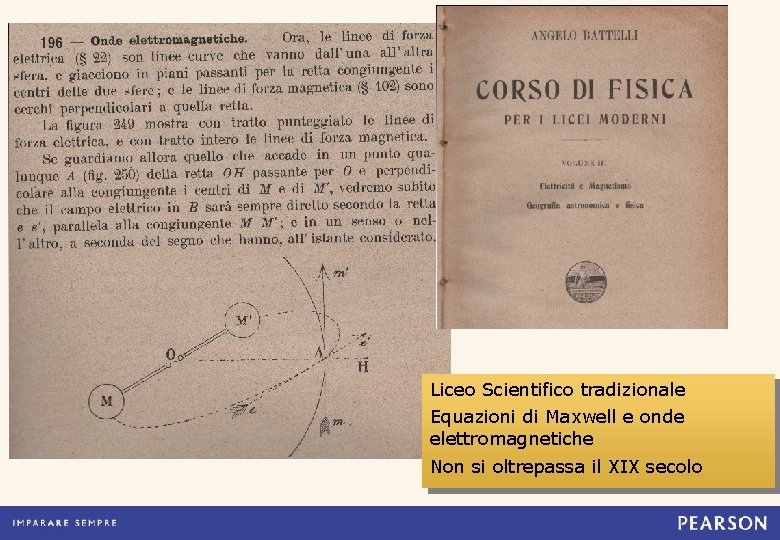 Liceo Scientifico tradizionale Equazioni di Maxwell e onde elettromagnetiche Non si oltrepassa il XIX