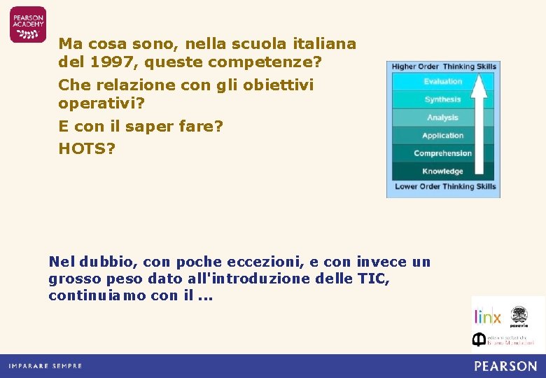 Ma cosa sono, nella scuola italiana del 1997, queste competenze? Che relazione con gli