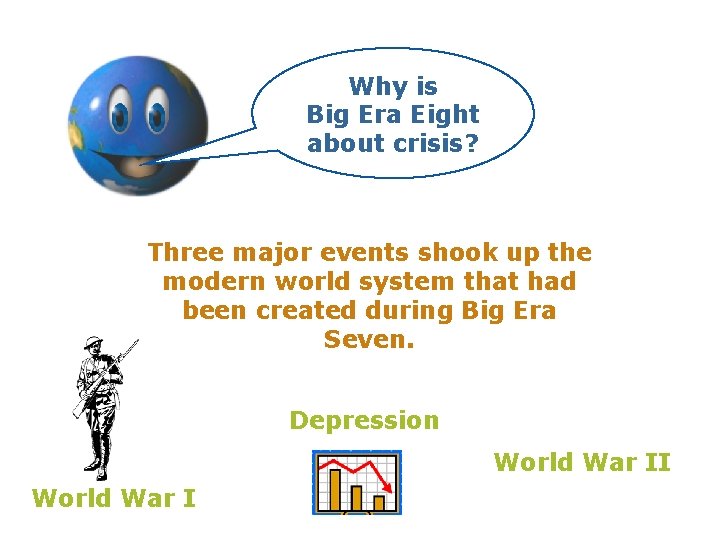 Why is Big Era Eight about crisis? Three major events shook up the modern