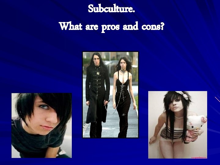 Subculture. What are pros and cons? 