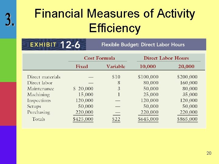 Financial Measures of Activity Efficiency 20 