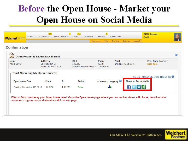 Before the Open House - Market your Open House on Social Media 