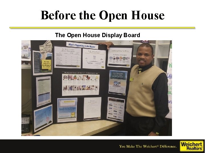 Before the Open House The Open House Display Board 