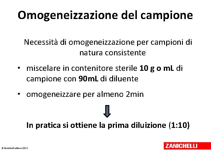 TECNICA DI LABORATORIO Valutazione quantitativa dei in