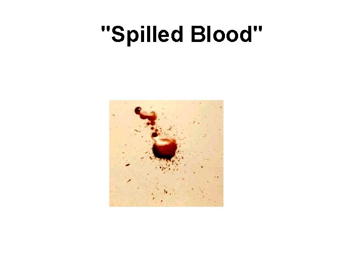 "Spilled Blood" 