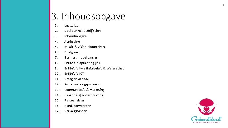 3 3. Inhoudsopgave 1. 2. 3. 4. 5. 6. 7. 8. 9. 10. 11.