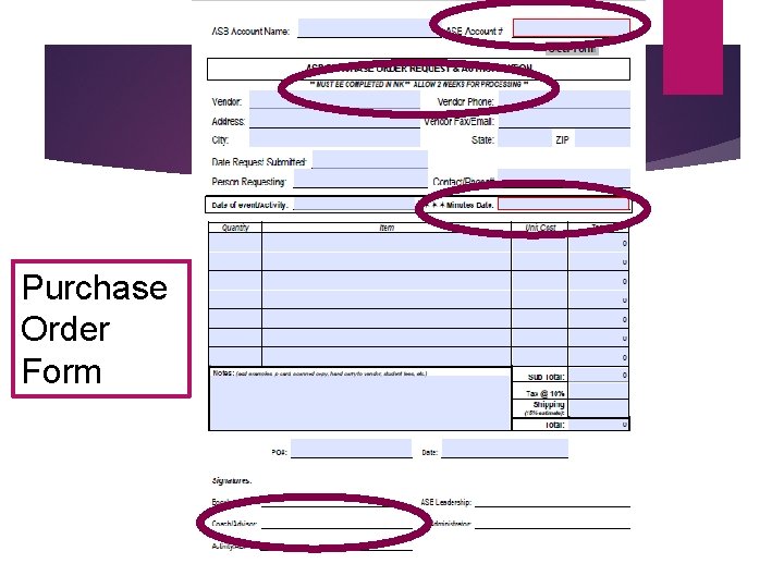 Purchase Order Form 