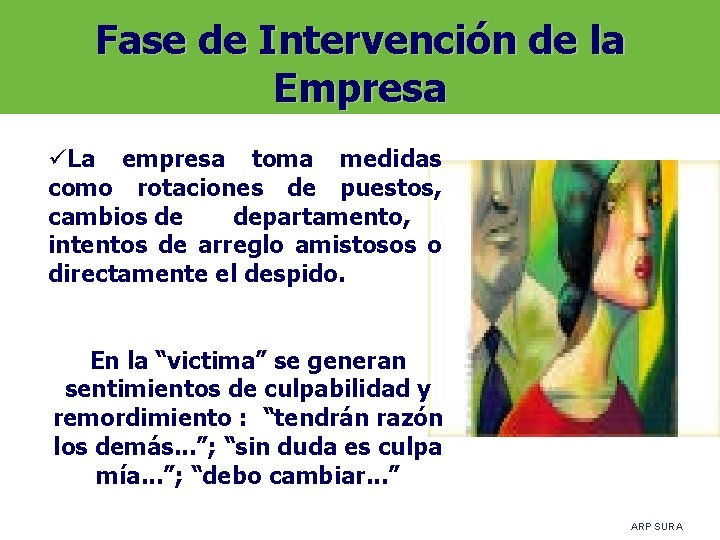 Fase de Intervención de la Empresa üLa empresa toma medidas como rotaciones de puestos, Fase de Intervención de la Empresa üLa empresa toma medidas como rotaciones de puestos,
