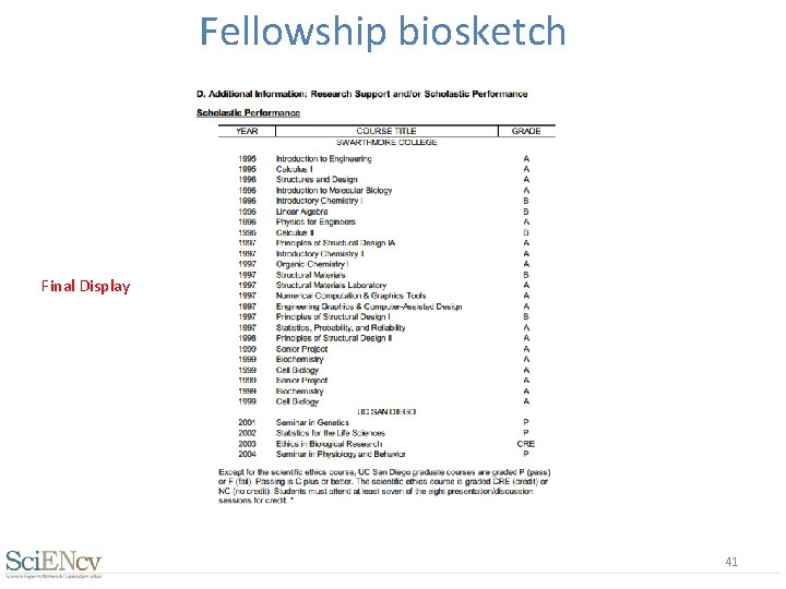 Fellowship biosketch Final Display 41 