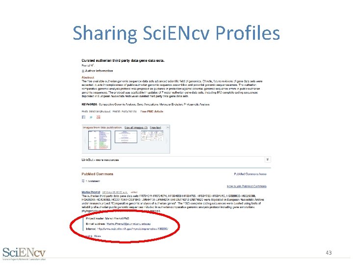 Sharing Sci. ENcv Profiles 43 