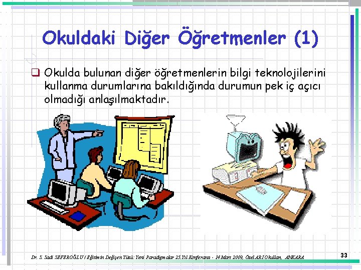 Okuldaki Diğer Öğretmenler (1) q Okulda bulunan diğer öğretmenlerin bilgi teknolojilerini kullanma durumlarına bakıldığında