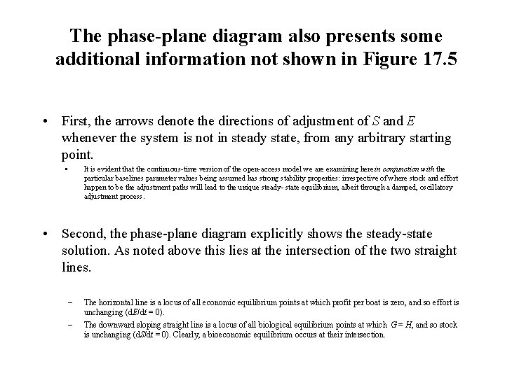 The phase-plane diagram also presents some additional information not shown in Figure 17. 5