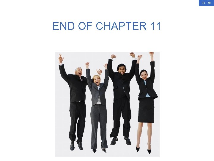 11 - 38 END OF CHAPTER 11 