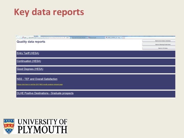 Key data reports 