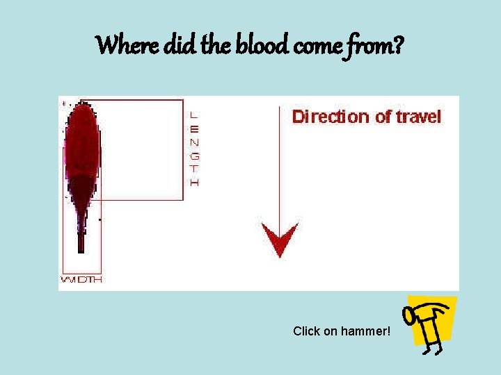 Where did the blood come from? Click on hammer! 