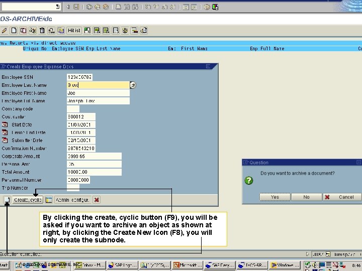 Imagining the Possibilities By clicking the create, cyclic button (F 9), you will be