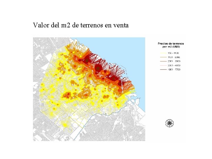 Valor del m 2 de terrenos en venta 