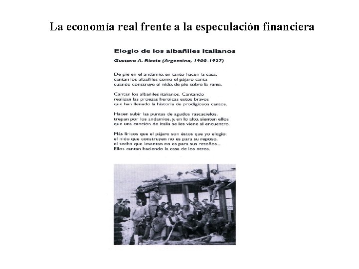 La economía real frente a la especulación financiera 