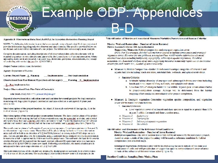 Example ODP: Appendices B-D 