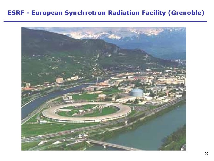 ESRF - European Synchrotron Radiation Facility (Grenoble) 29 