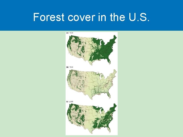 Forest cover in the U. S. 