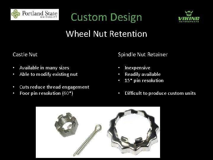 Custom Design Wheel Nut Retention Castle Nut Spindle Nut Retainer • Available in many