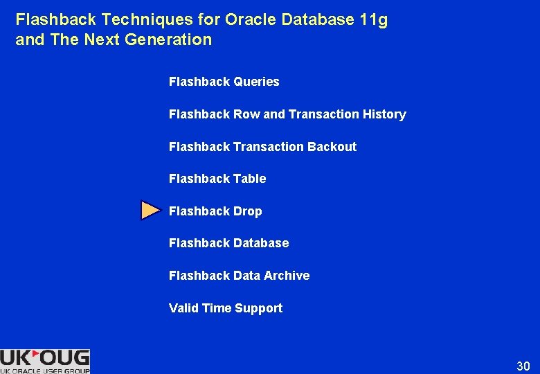 Flashback Techniques for Oracle Database 11 g and The Next Generation Flashback Queries Flashback Flashback Techniques for Oracle Database 11 g and The Next Generation Flashback Queries Flashback