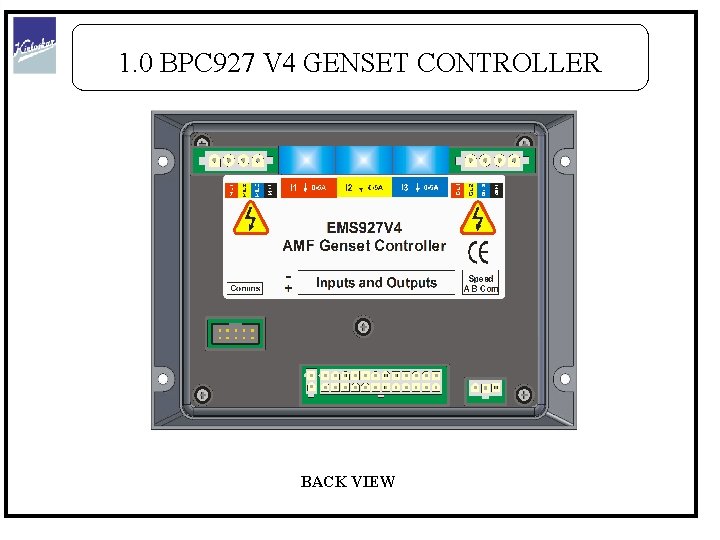 1. 0 BPC 927 V 4 GENSET CONTROLLER BACK VIEW 