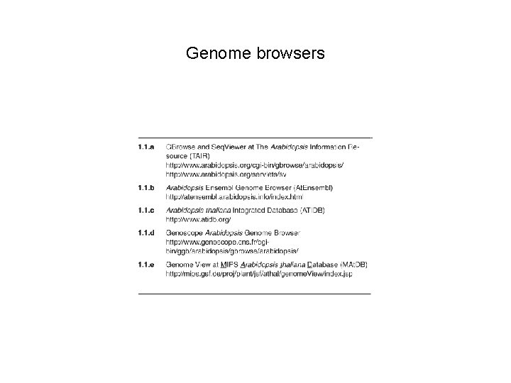 Genome browsers 