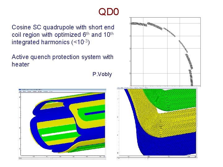 QD 0 Cosine SC quadrupole with short end coil region with optimized 6 th