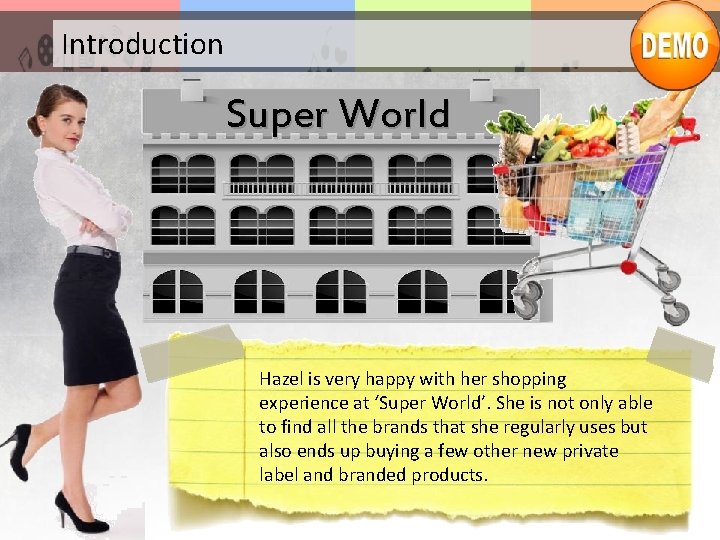 Introduction Super World Hazel is very happy with her shopping experience at ‘Super World’.