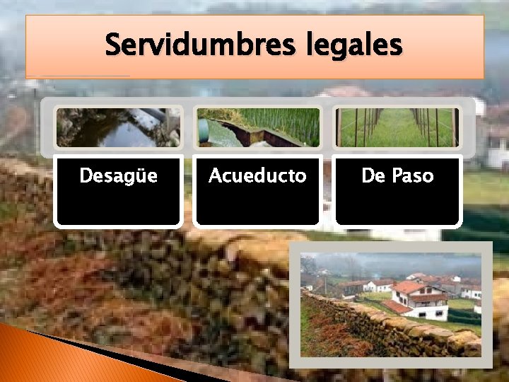 Servidumbres legales Desagüe Acueducto De Paso 