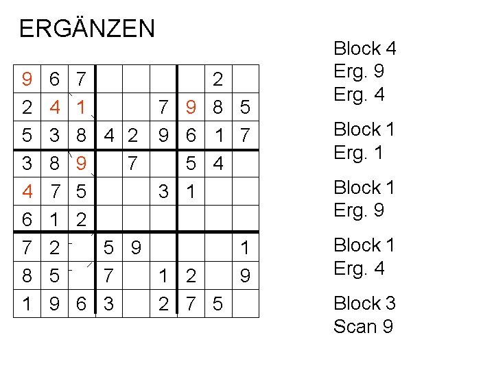 ERGÄNZEN 9 2 5 3 4 6 7 8 1 6 4 3 8