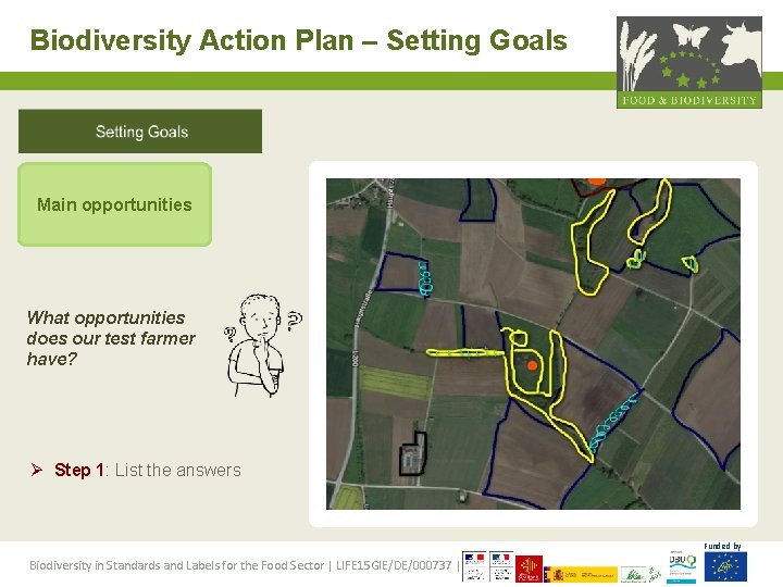 Biodiversity Action Plan – Setting Goals Main opportunities What opportunities does our test farmer