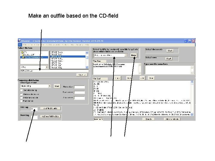 Make an outfile based on the CD-field 