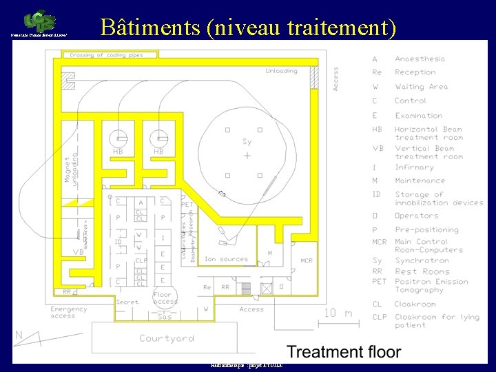 Université Claude Bernard Lyon 1 Bâtiments (niveau traitement) Hadronthérapie : projet ETOILE 28 