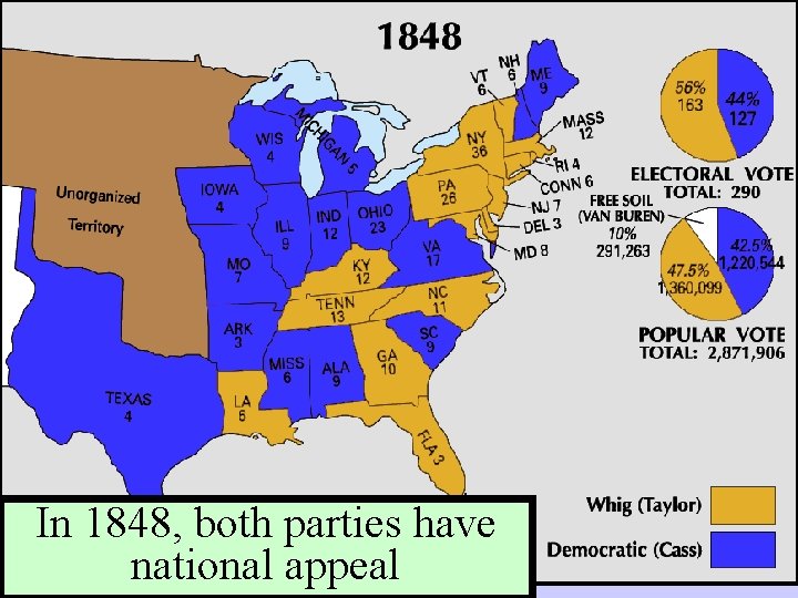 Watch American party politics become sectional, rather than national, from 1848 to 1860 In