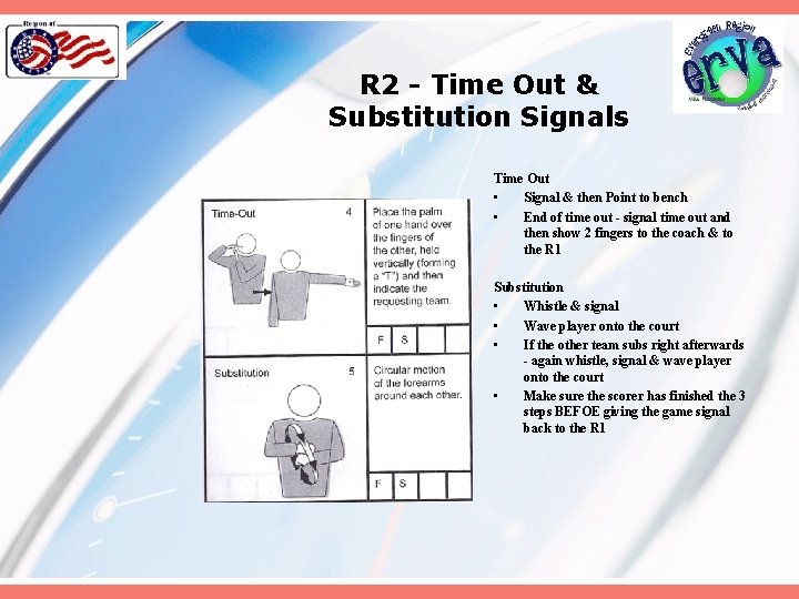 R 2 - Time Out & Substitution Signals Time Out • Signal & then