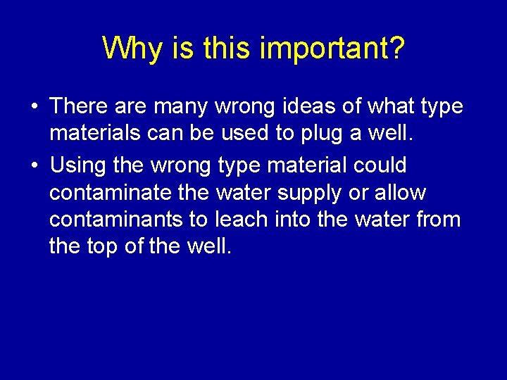 Why is this important? • There are many wrong ideas of what type materials