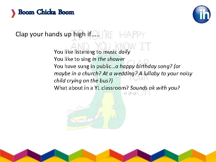 Boom Chicka Boom Clap your hands up high if…. . You like listening to